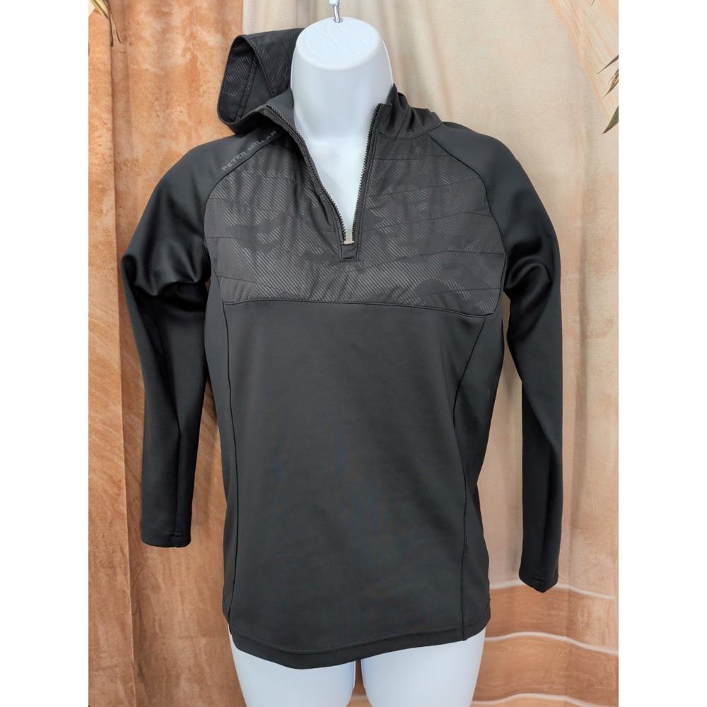 PETER MILLAR Boys GOLF Hyperlight Weld Hybrid 1/4 Zip Hoodie